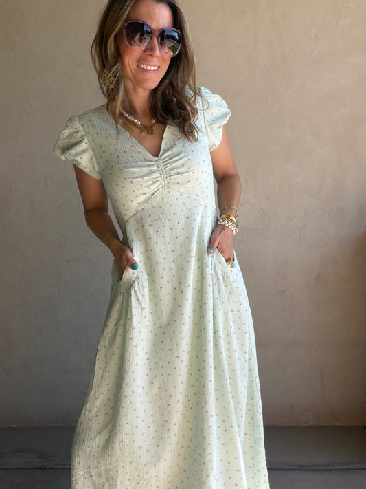Cassandra Dress in Mint