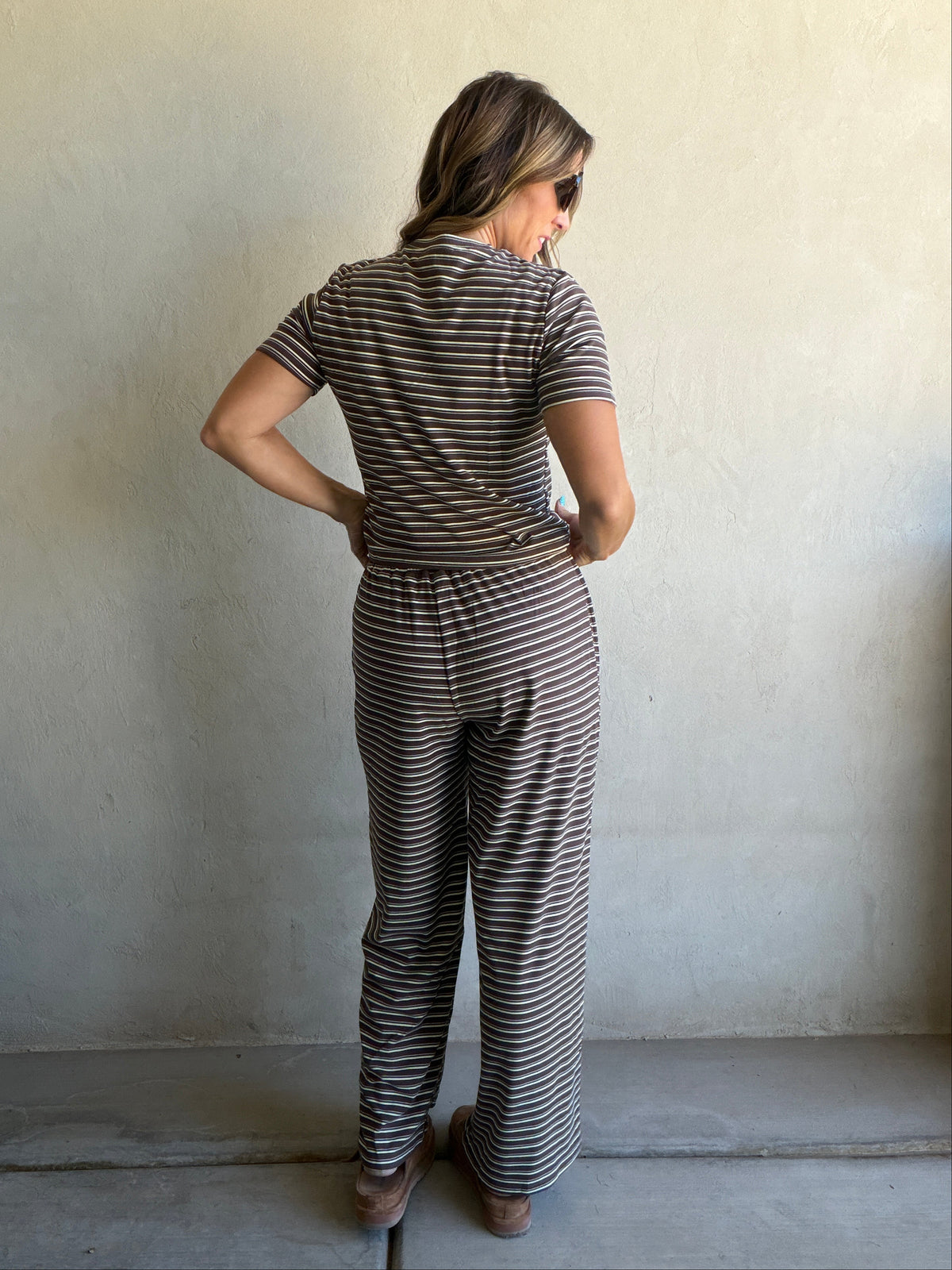 Jaclyn Butter Set in Chocolate Stripe