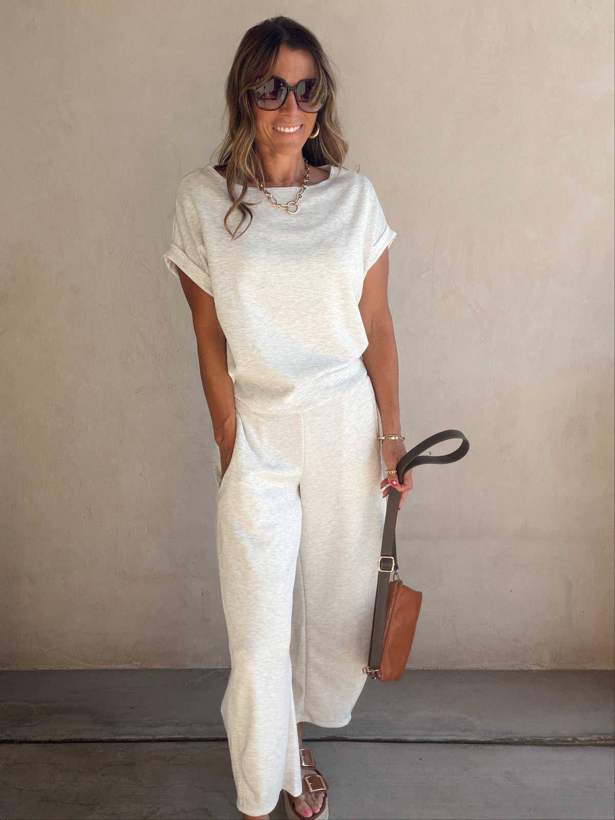 Keri Set in Light Heathered Gray