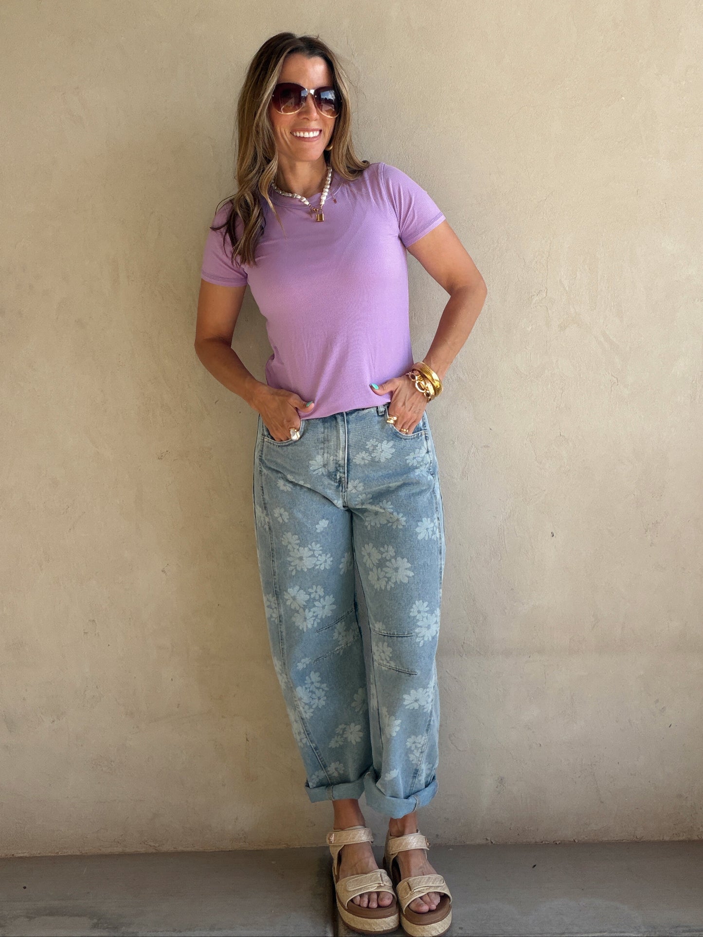 Sonny Ribbed Top in Purple