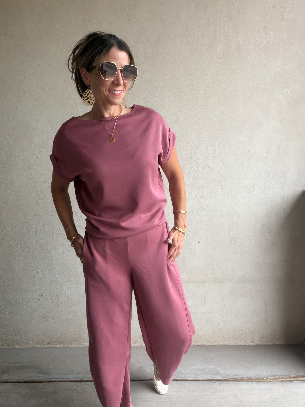 Keri Set in Dusty Rose