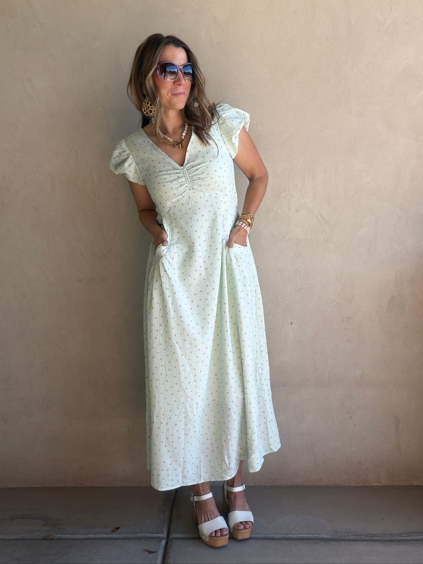 Cassandra Dress in Mint