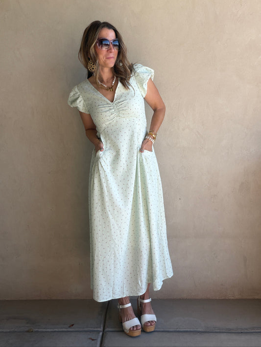 Cassandra Dress in Mint