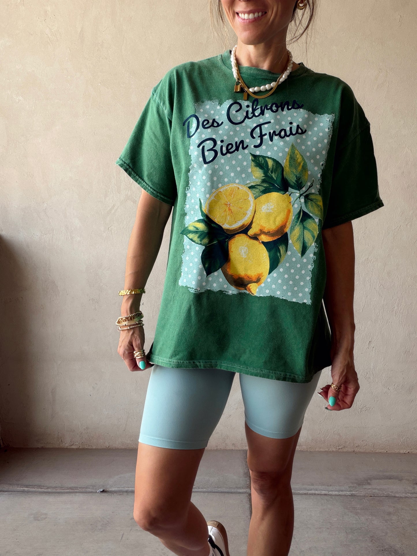 Lemon Tee in Mineral Washed Green