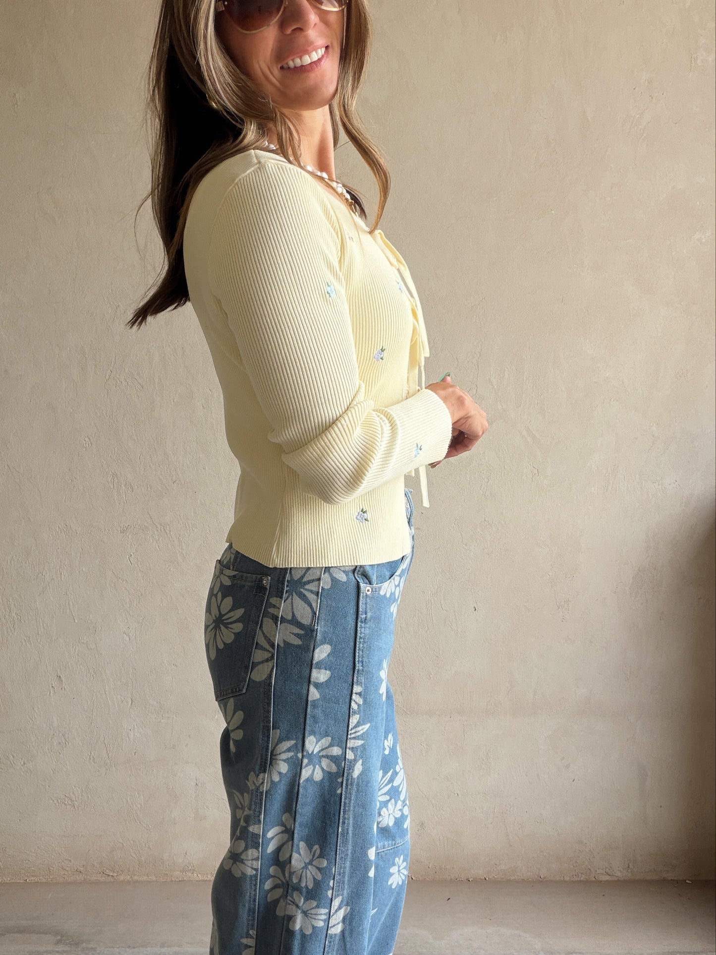 McKell Ribbed Top in Butter Yellow