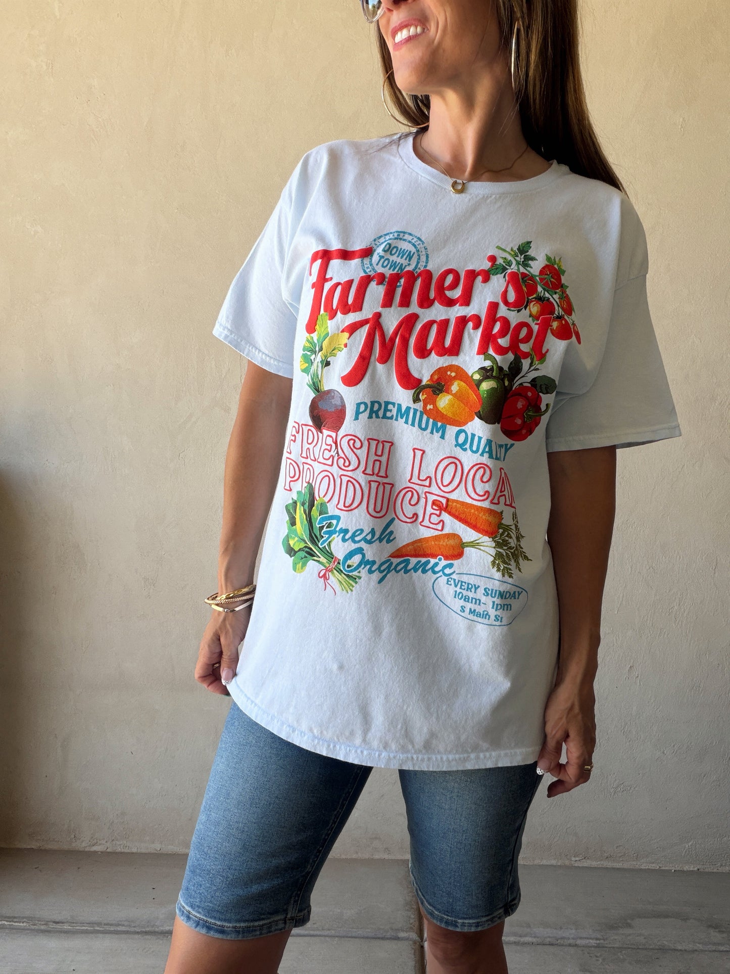 Farmer’s Market Tee in Sky Blue