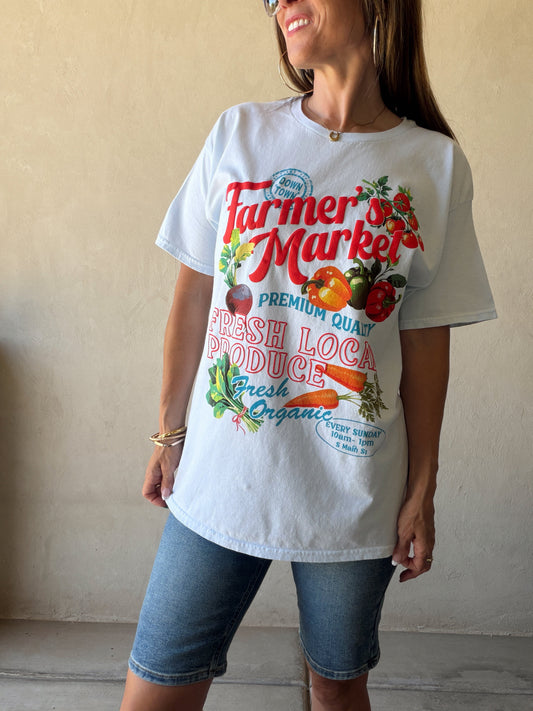 Farmer’s Market Tee in Sky Blue