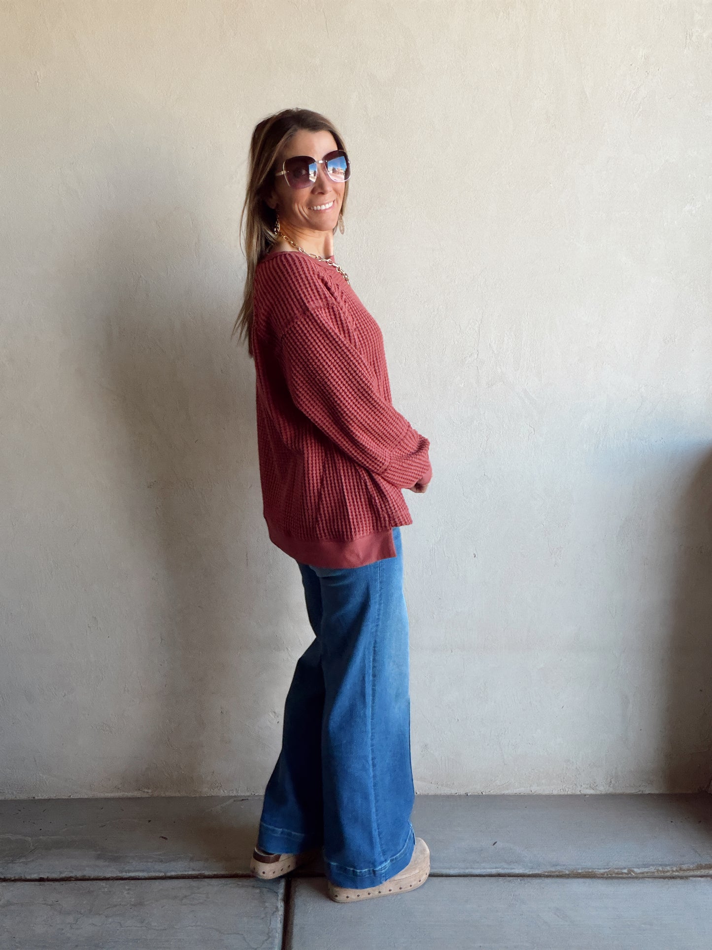 Adalyn Pullover in Burgundy