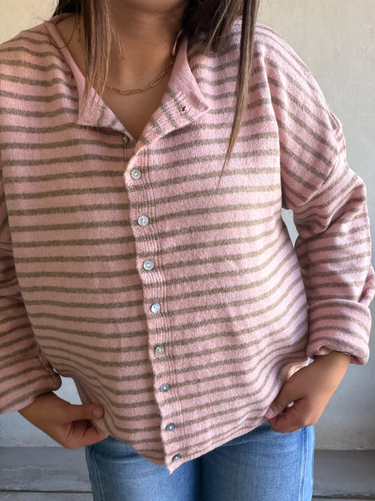 Bridget Cardigan in Dusty Pink