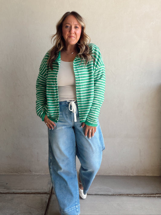 Bridget Cardigan in Kelly Green