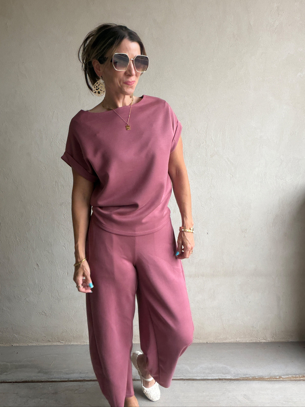 Keri Set in Dusty Rose