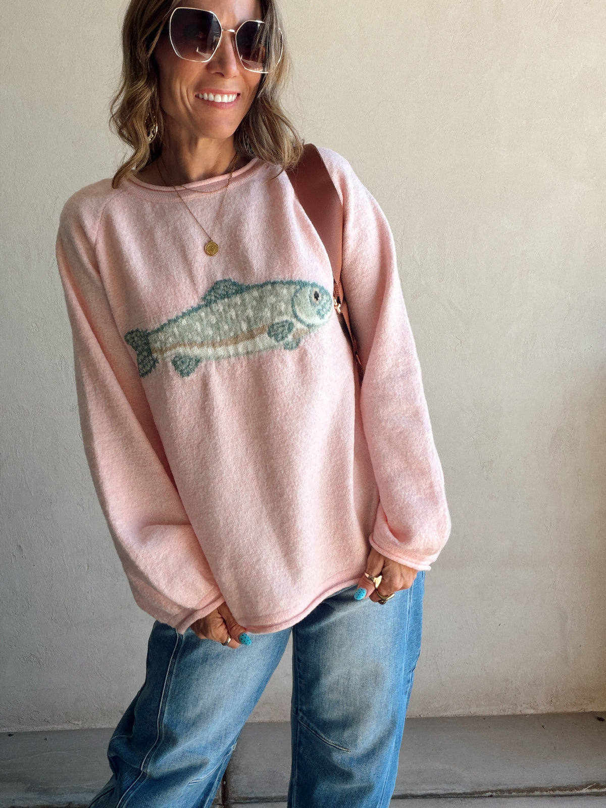 Tina Trout Sweater in Pink