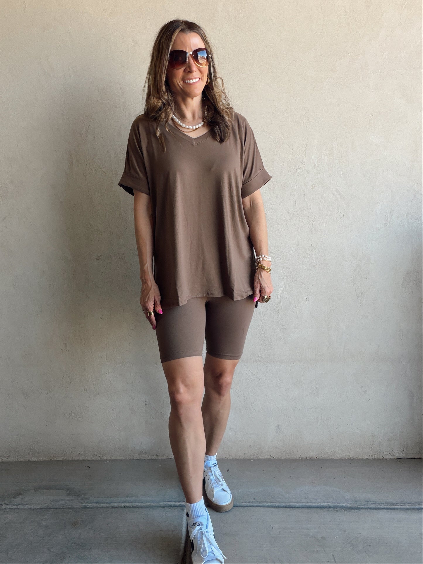 Jillian Heavenly Biker Set in Brown