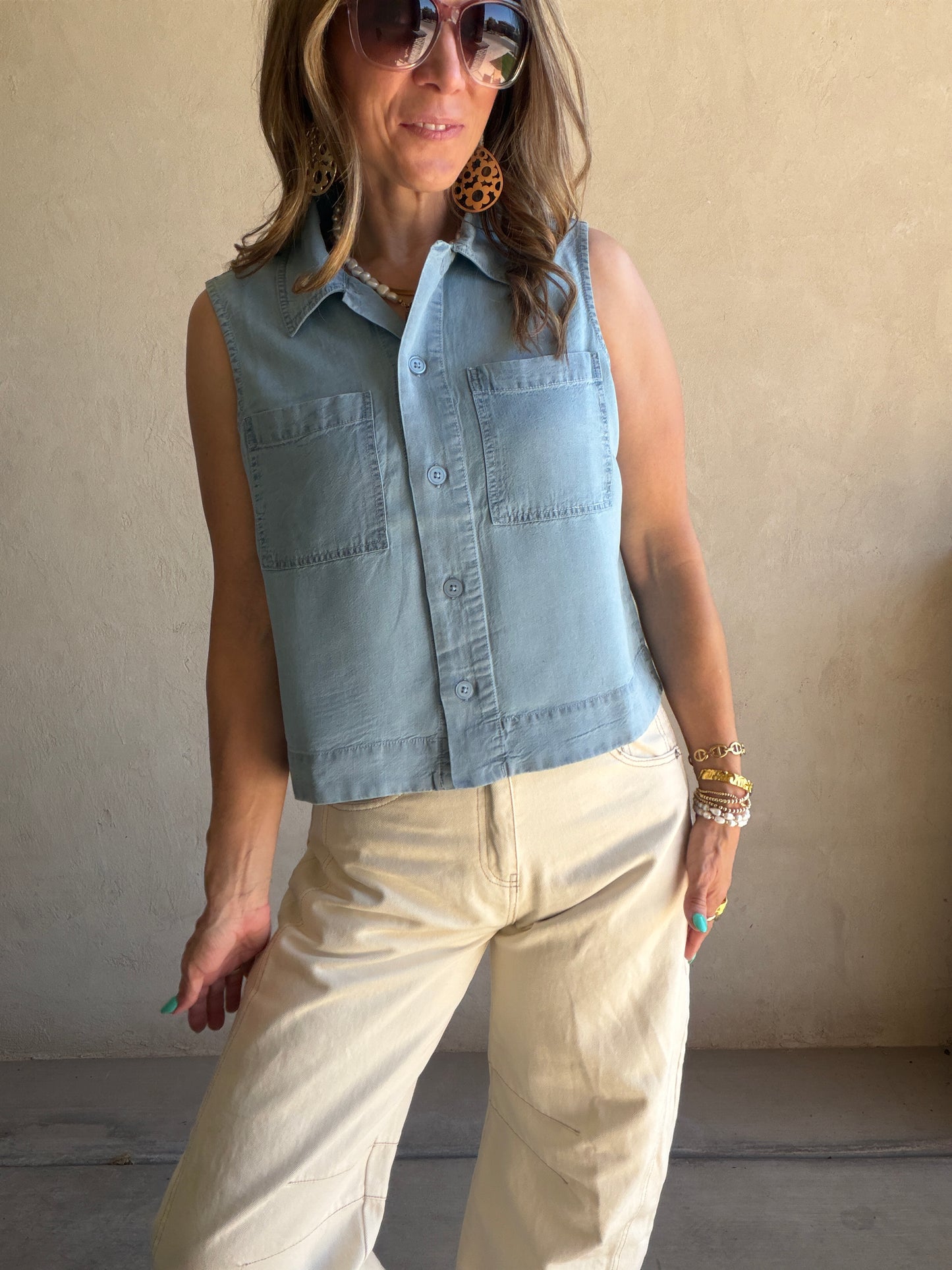 Cassy Barrel Pants in Cream