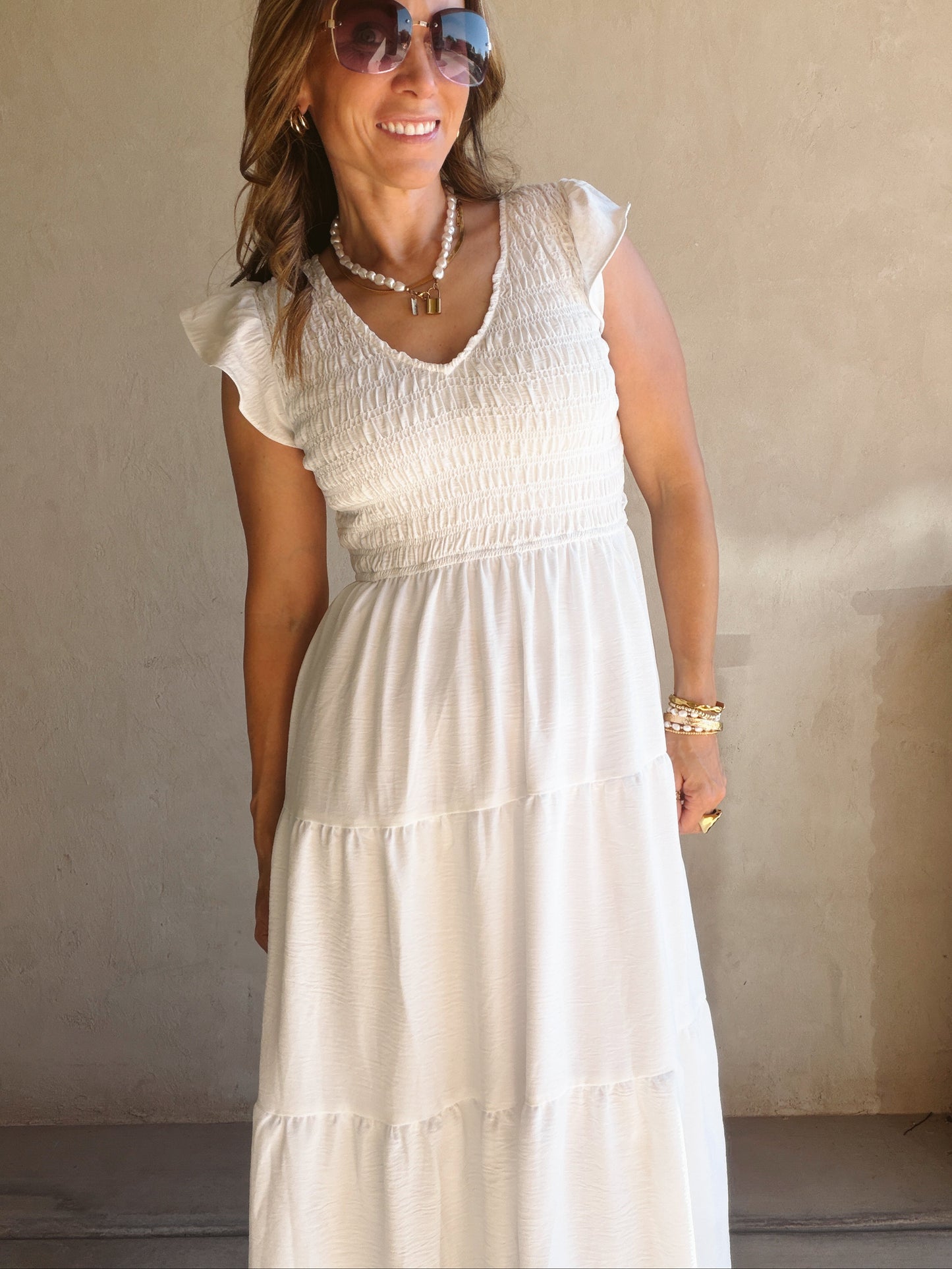 Emma Dress in White