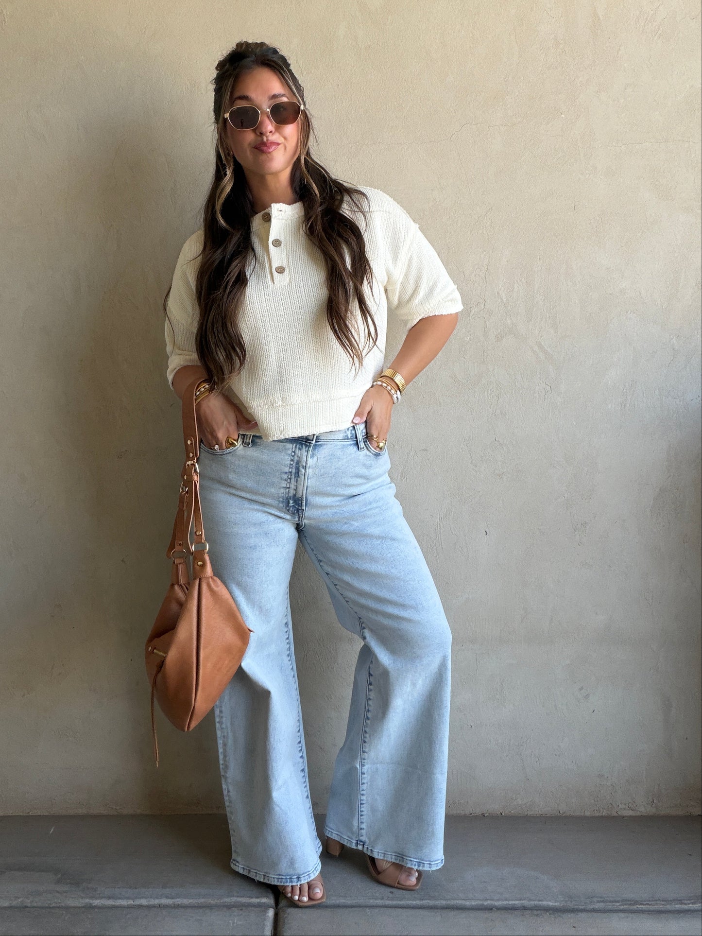 Harlem Stretch Straight Leg Acid Wash Jeans