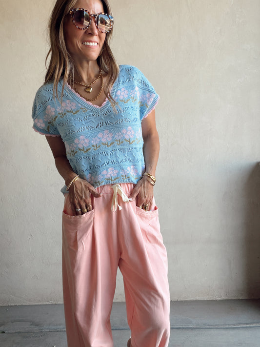 Kendall Floral Top in Pink Floral