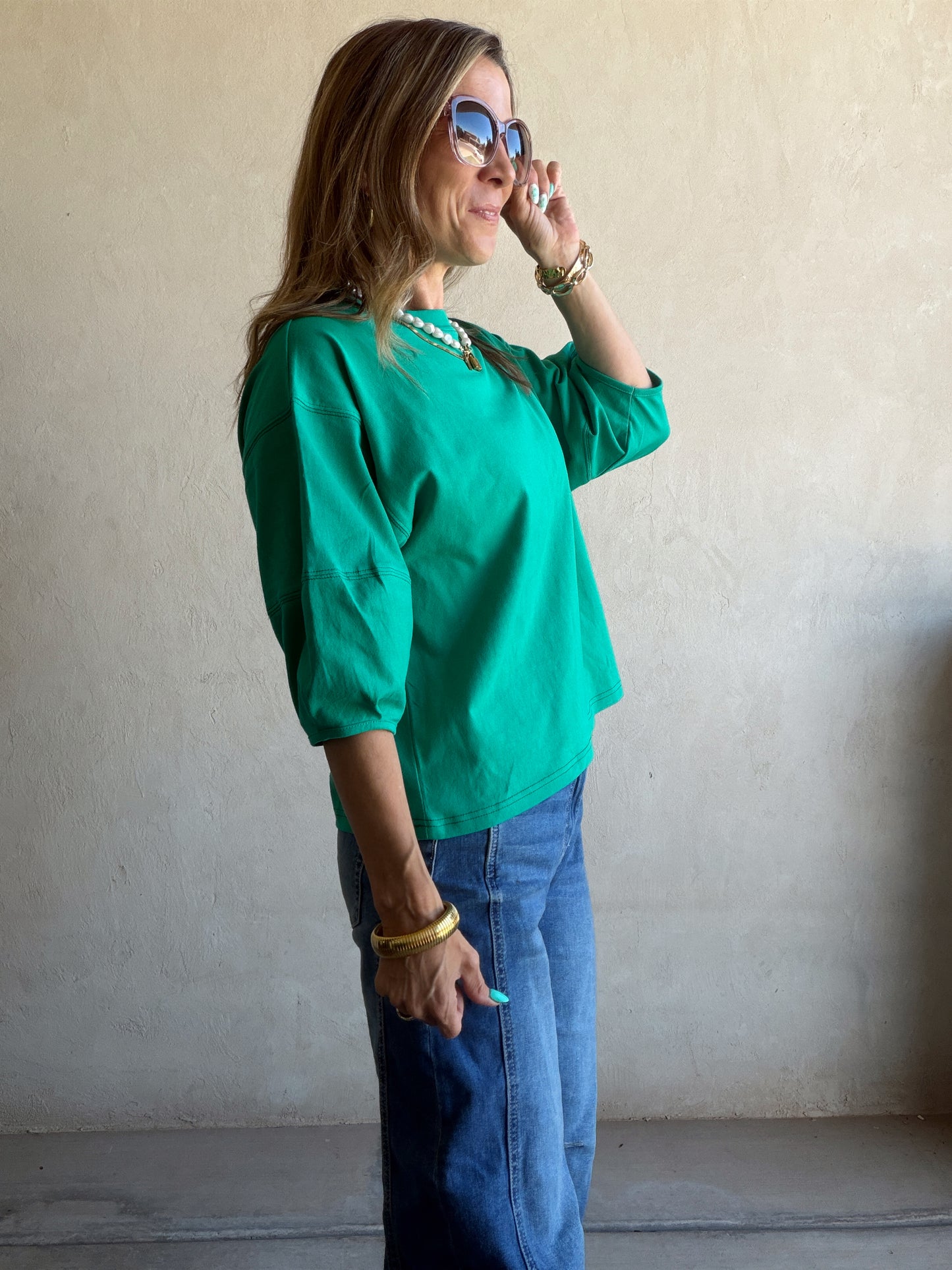 Jenelle Top in Kelly Green