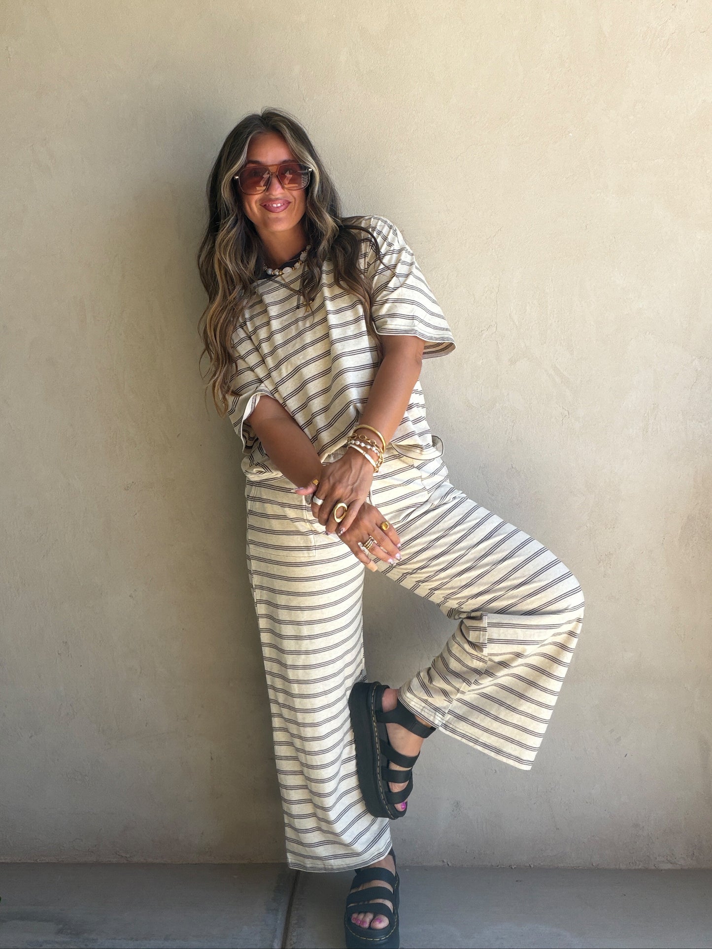 Josie Set in Oatmeal & Charcoal