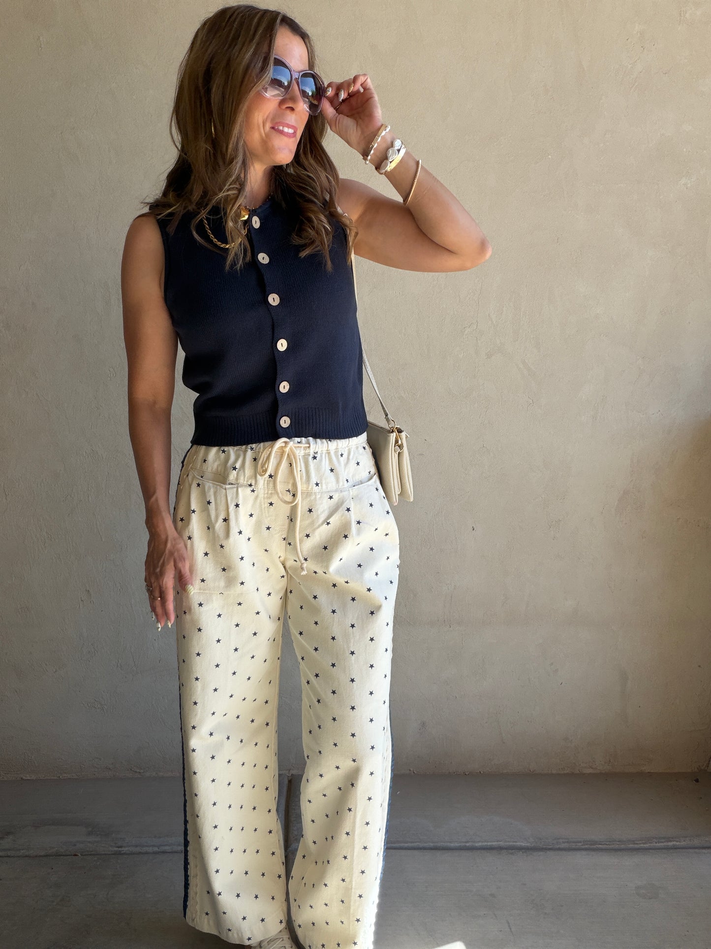 Alana Star Pants in Cream