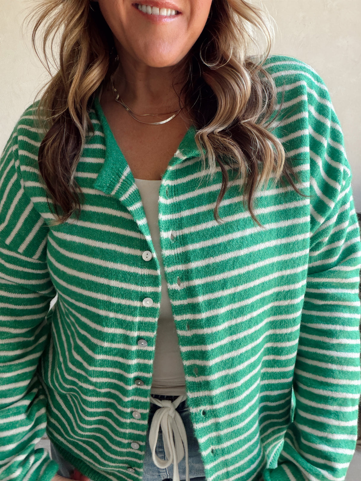 Bridget Cardigan in Kelly Green