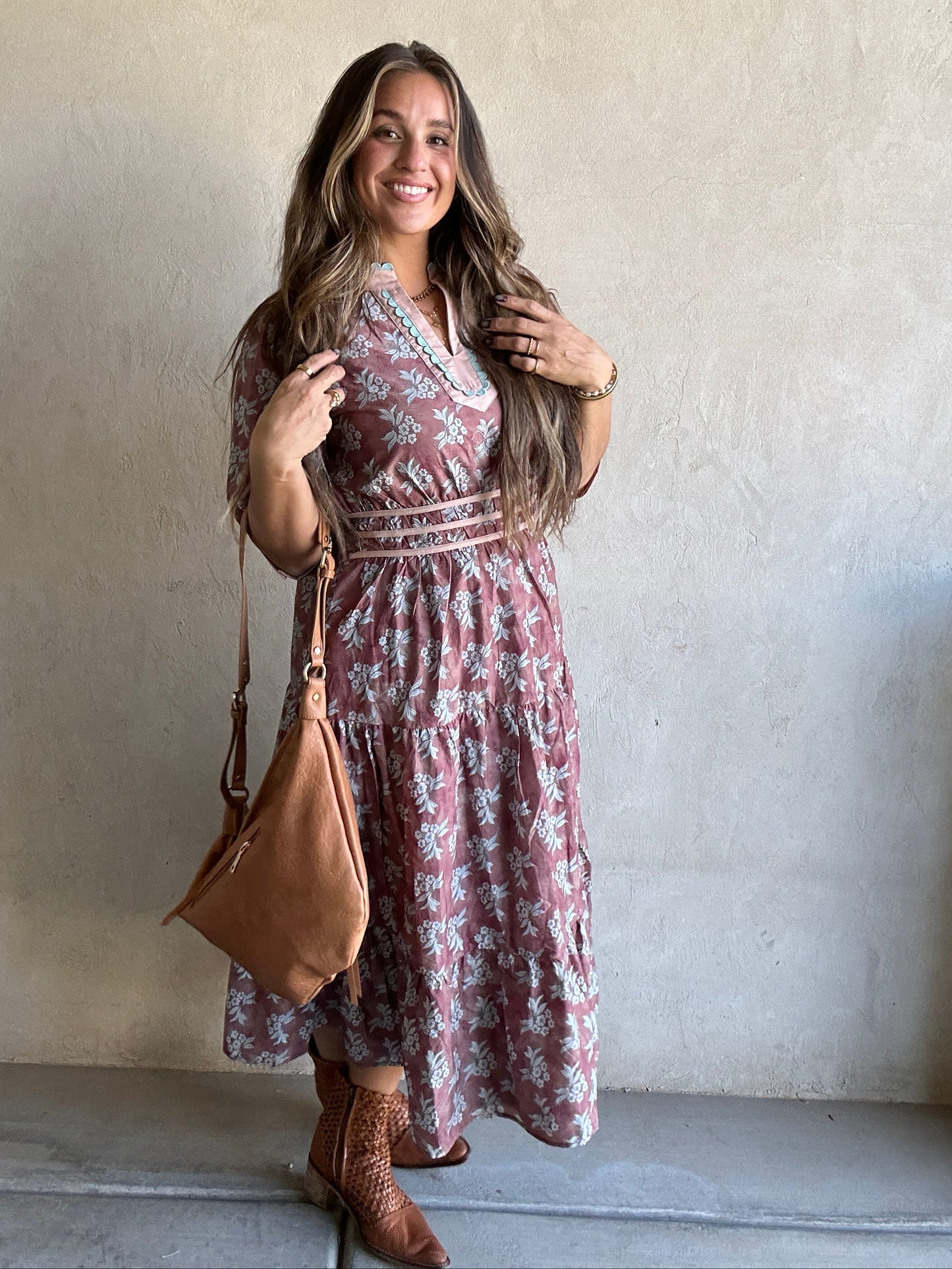 Kate Dress in Mineral Washed Mauve