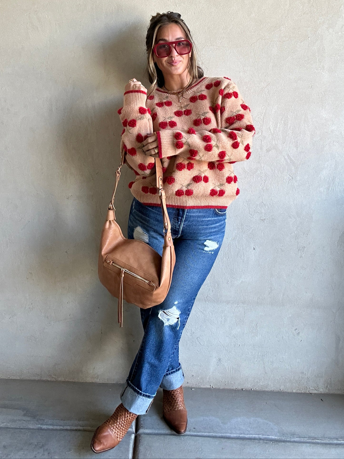 Cherry Sweater in Camel