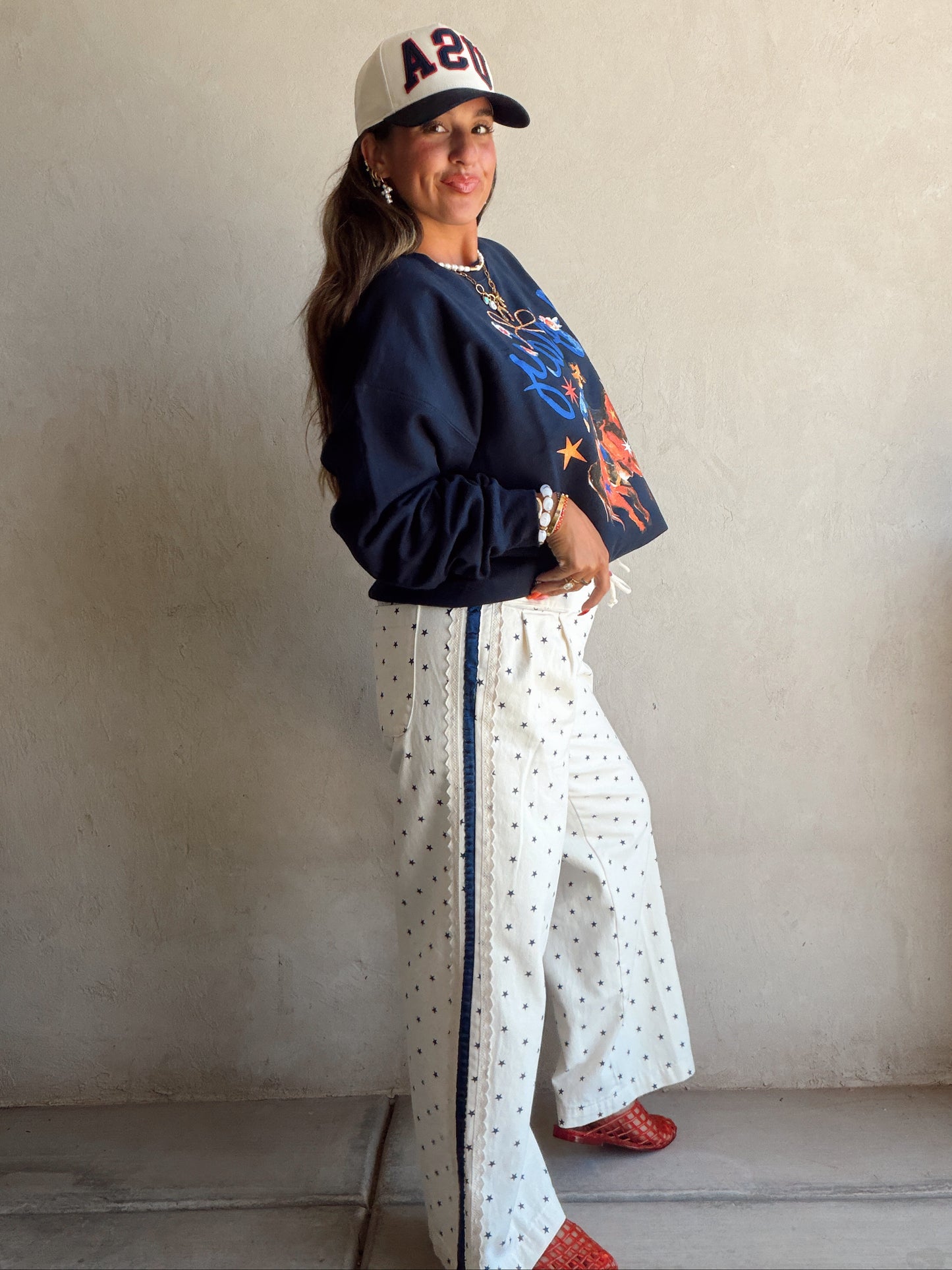 Alana Star Pants in Cream