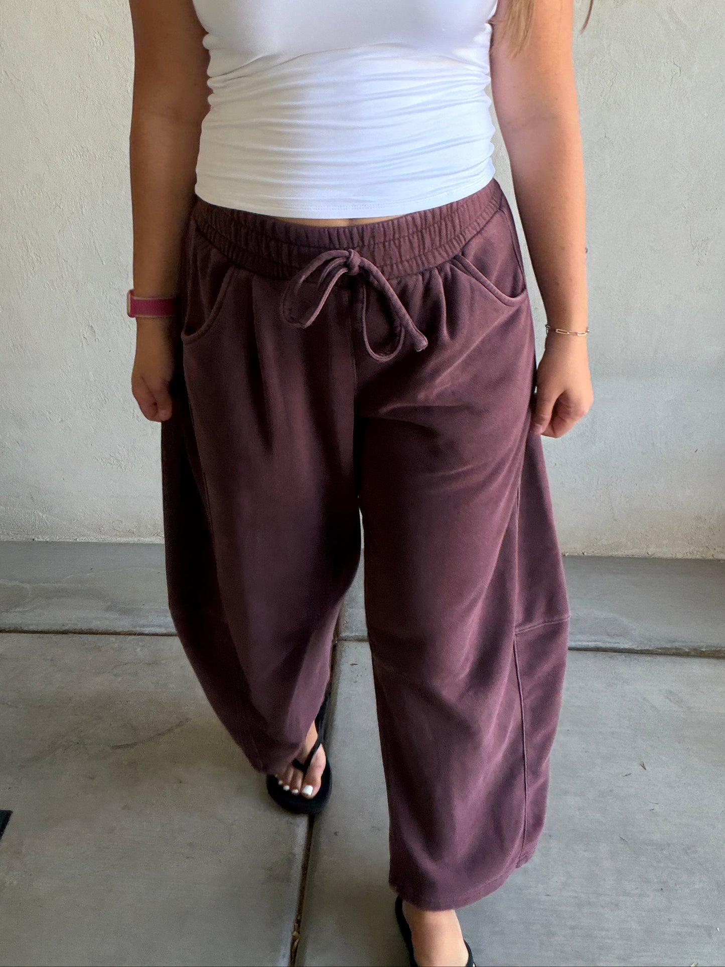 Barrel Sweatpants in Eggplant