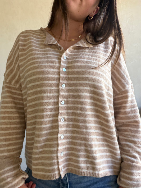 Bridget Cardigan in Light Mocha