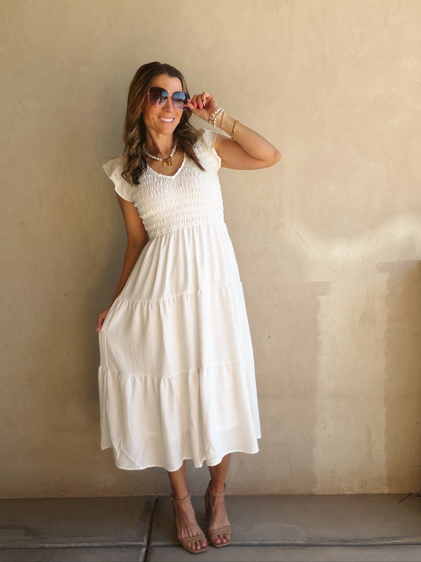 Emma Dress in White