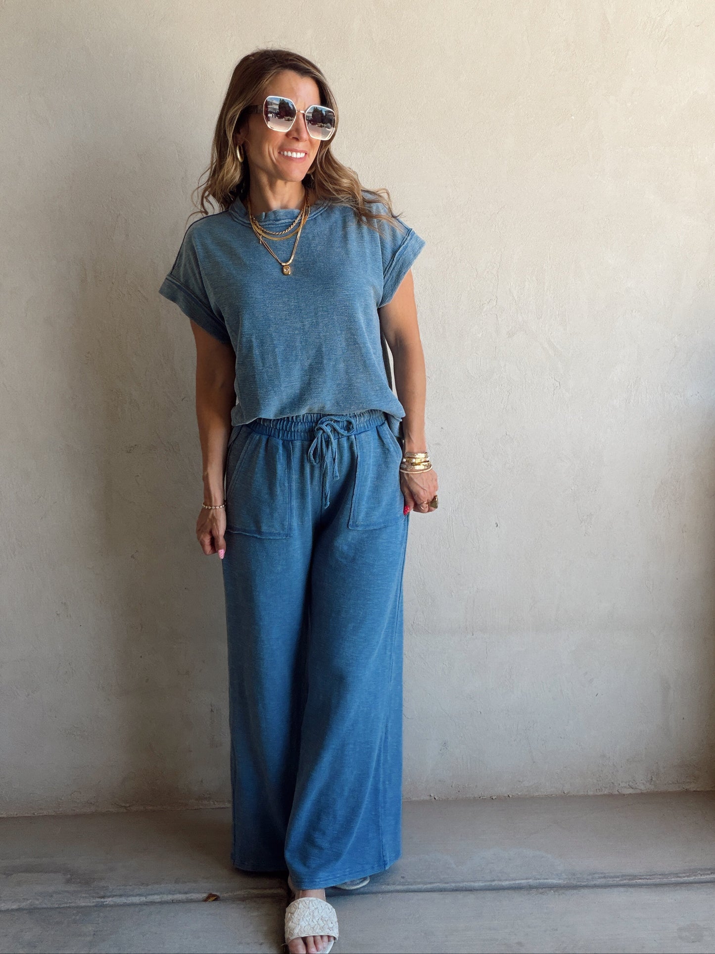 Vanessa Set in Denim Blue