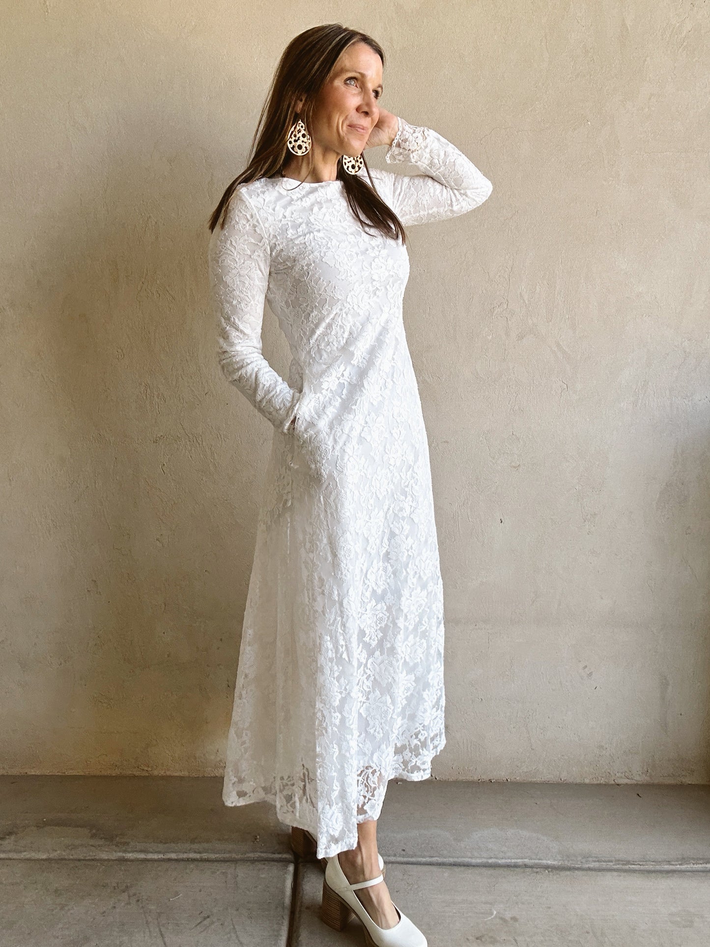 Kaylin Lace Dress in White