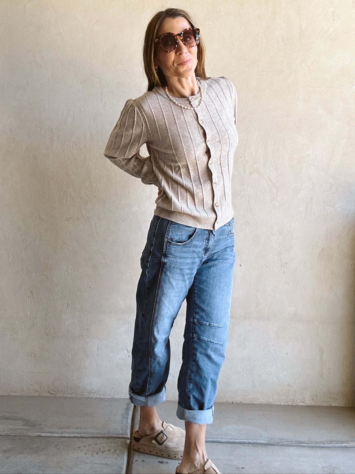 Ella Cardigan in Taupe