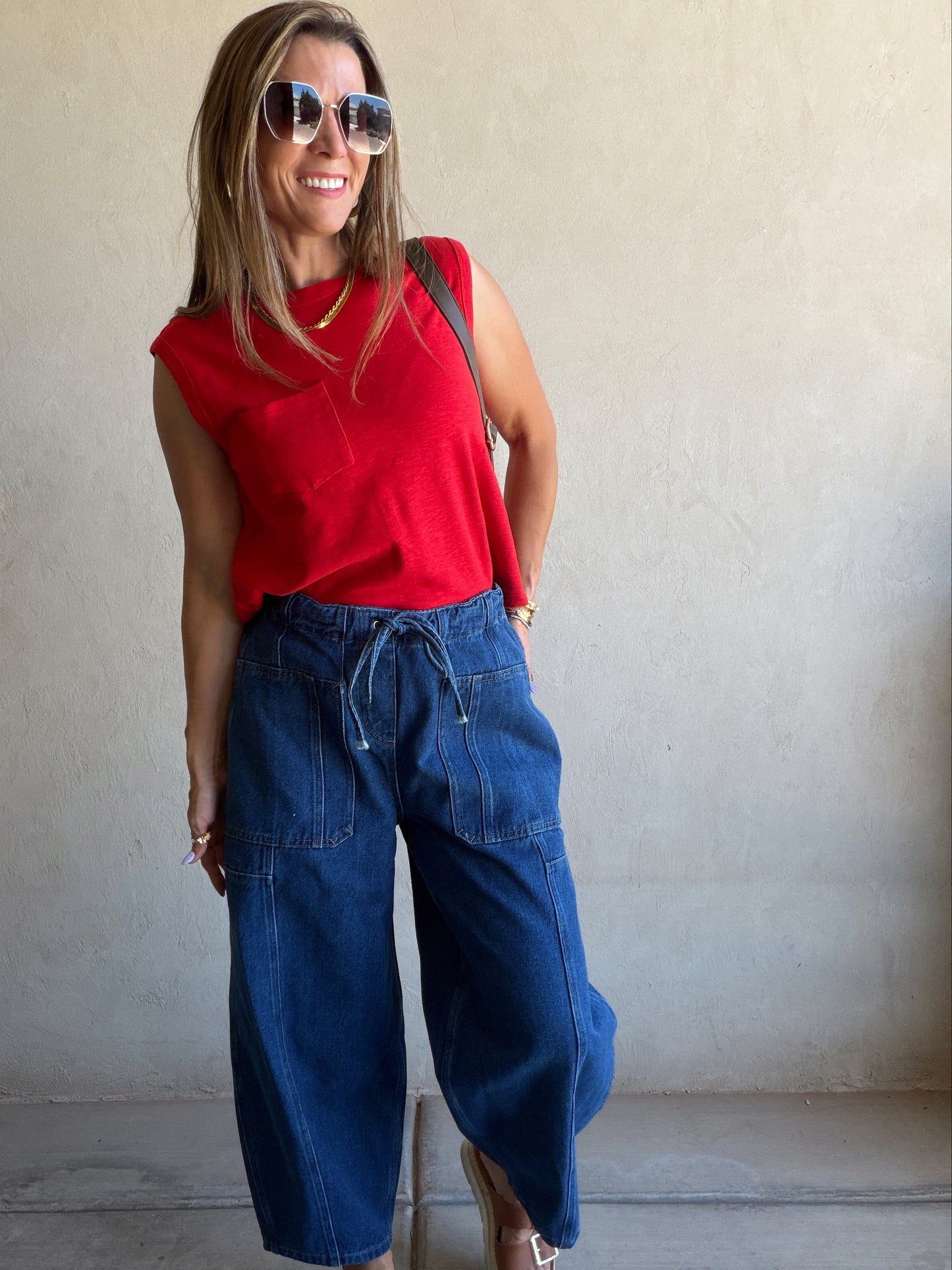 Kira Denim Pants in Dark Wash