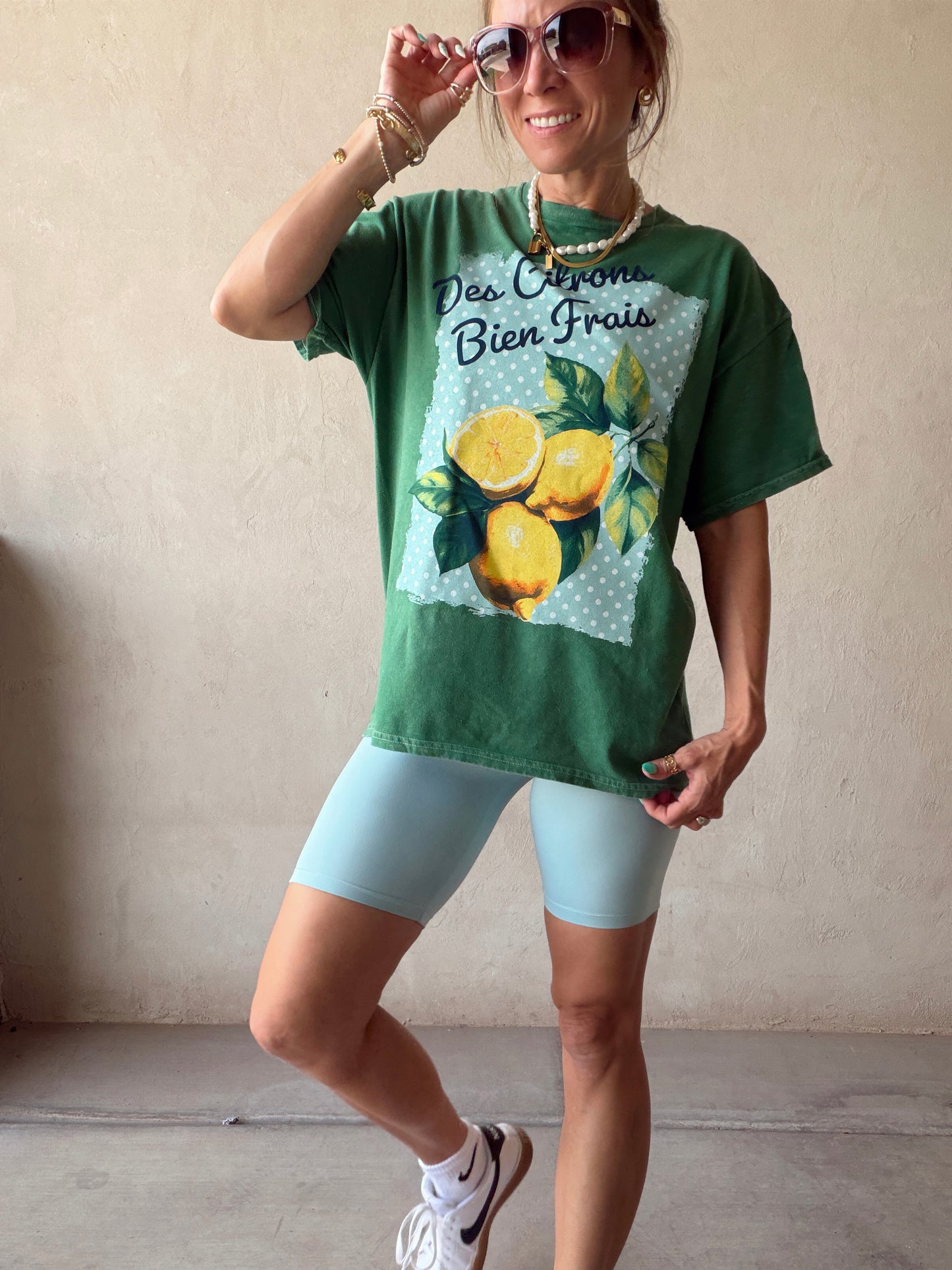Lemon Tee in Mineral Washed Green