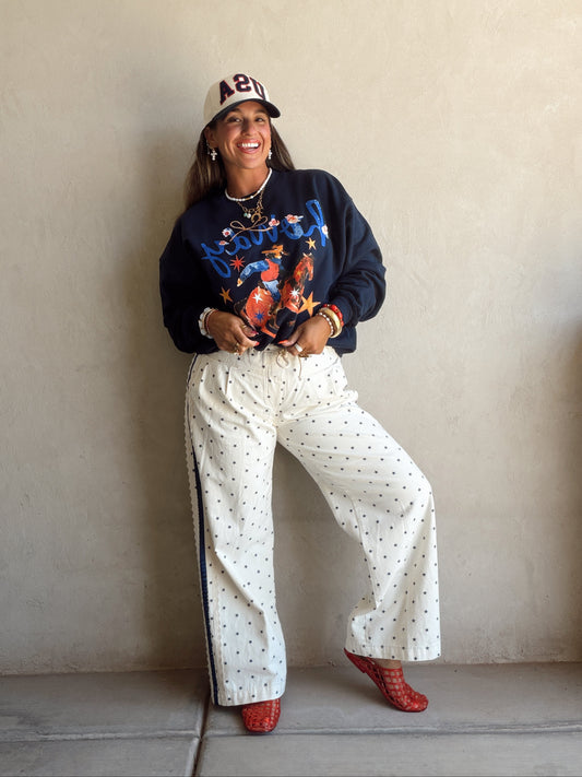 Alana Star Pants in Cream
