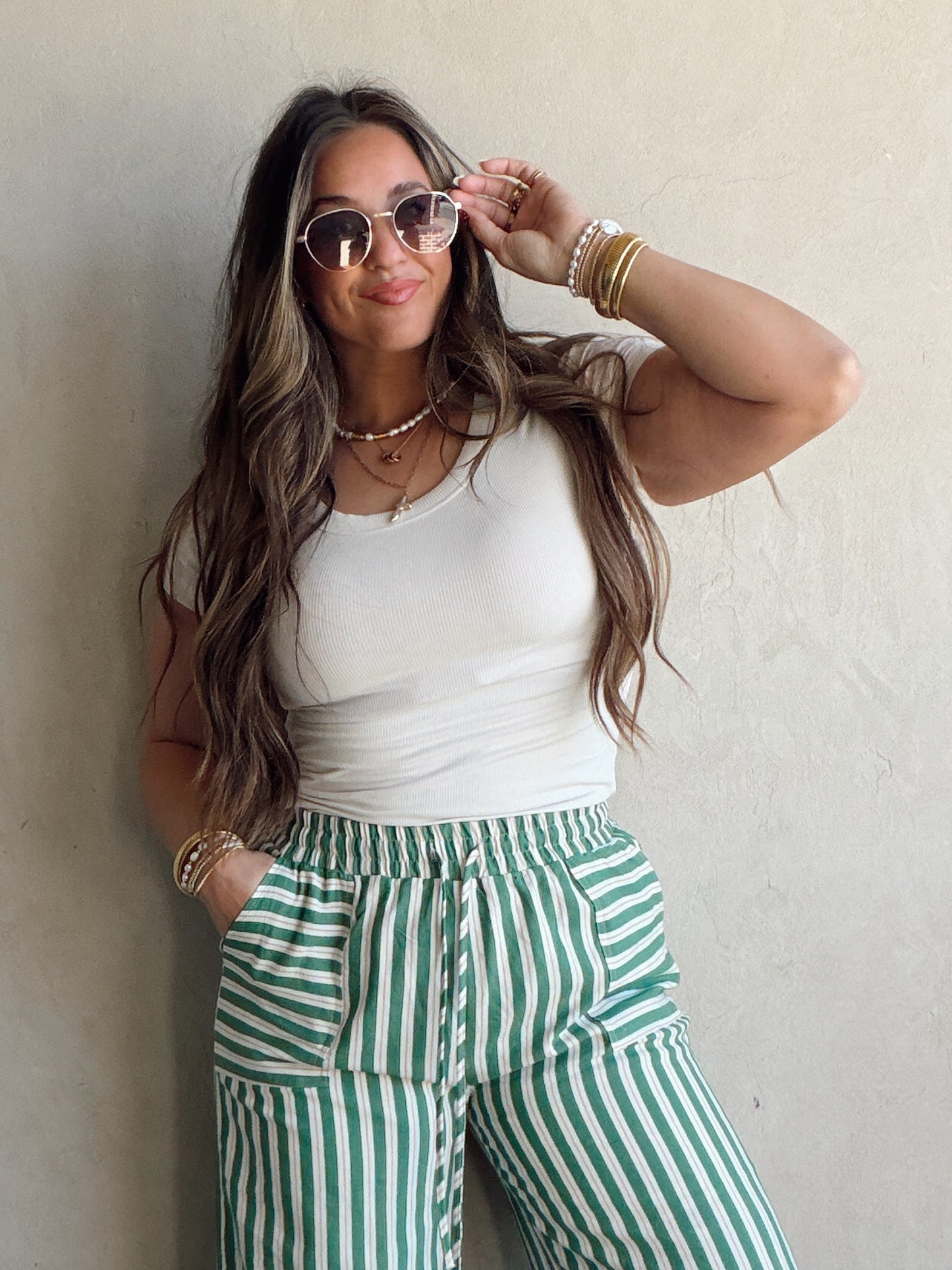 Sonny Ribbed Top in Sand