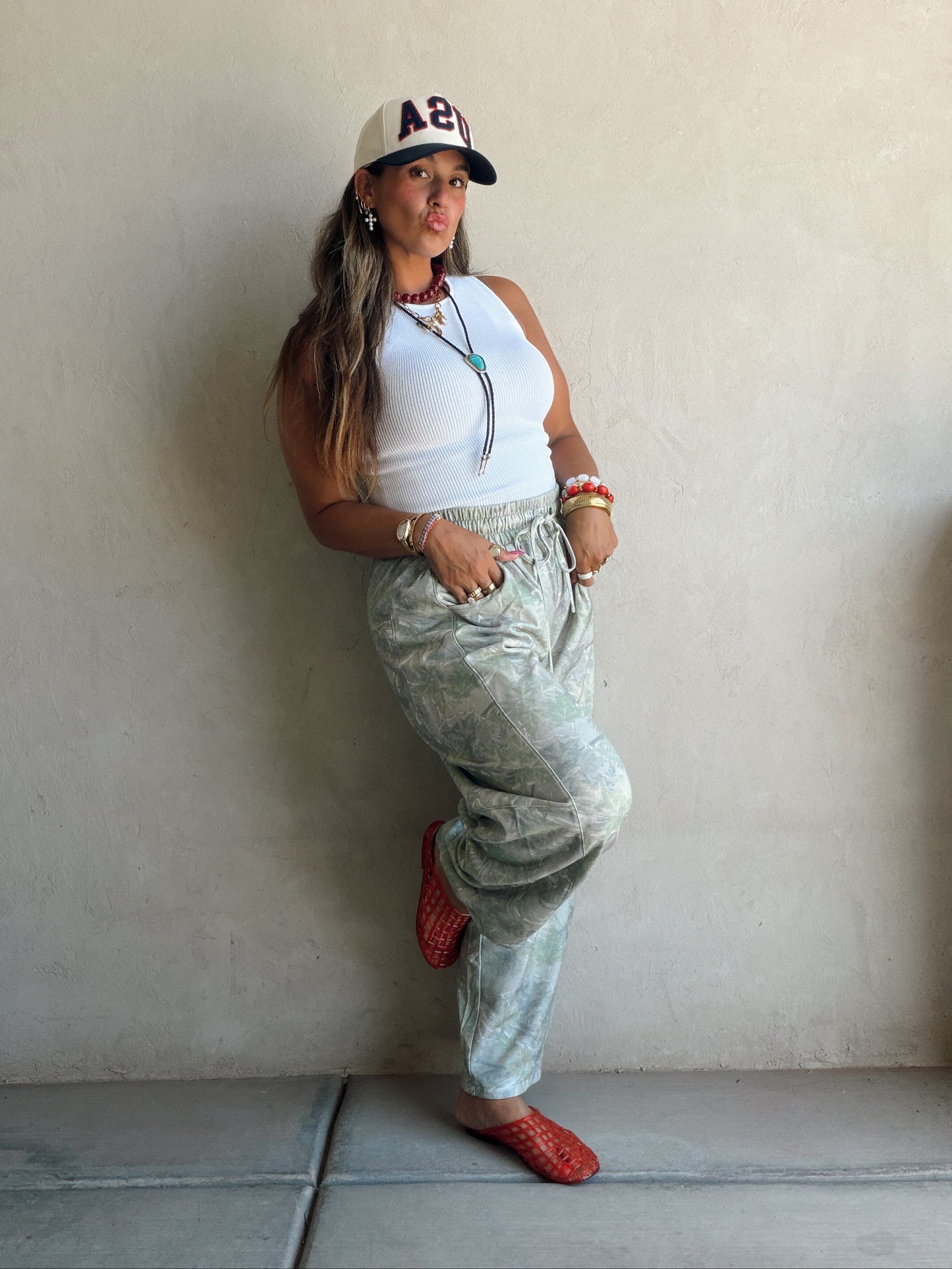Macie Barrel Camo Sweats
