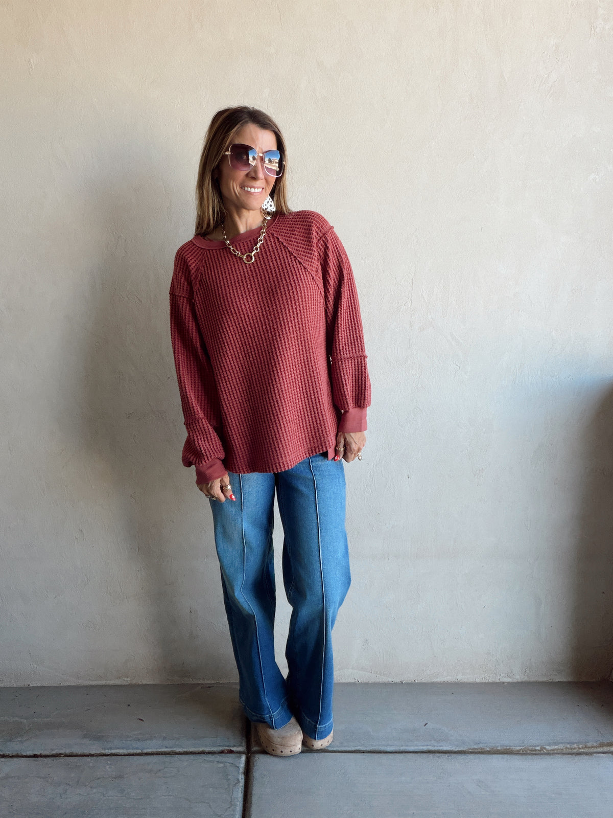Adalyn Pullover in Burgundy