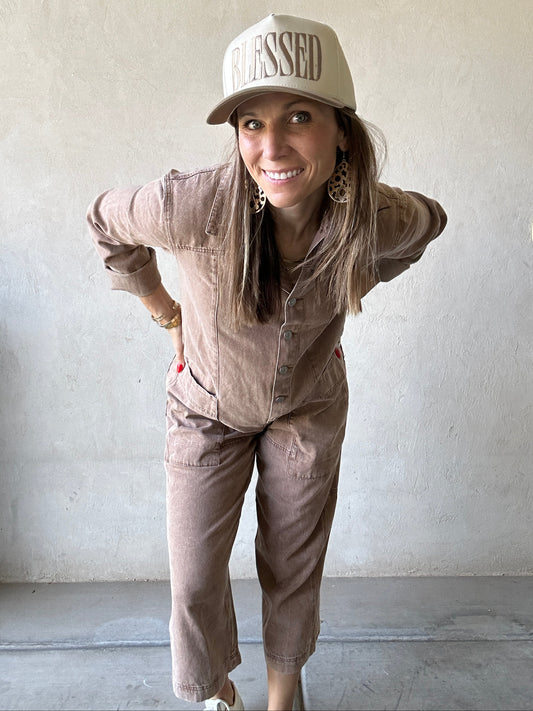 Janella Jumpsuit in Chocolate