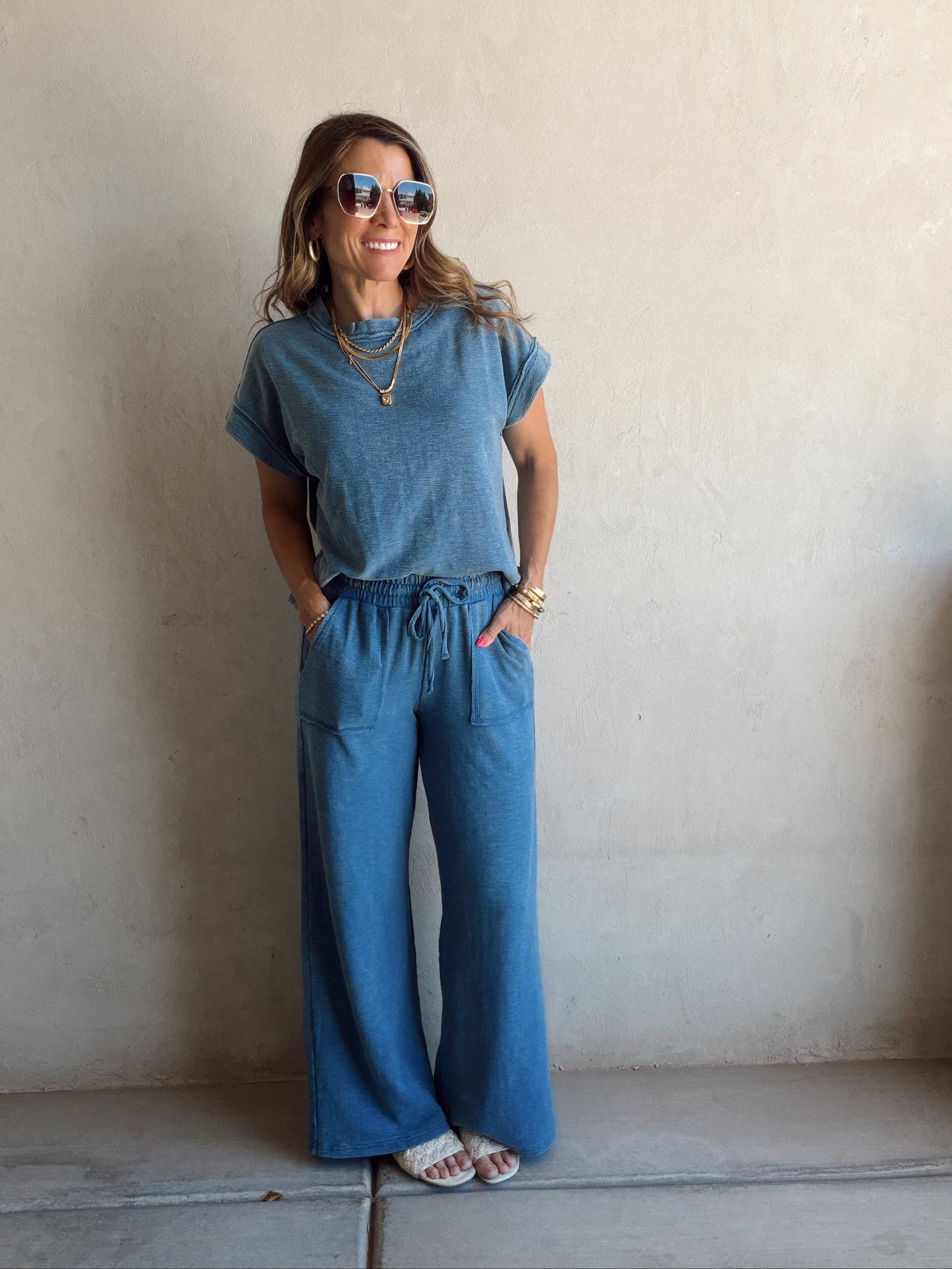 Vanessa Set in Denim Blue