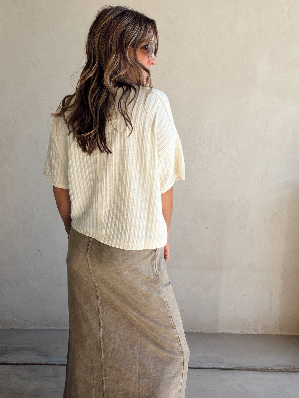 Corey Knit Skirt in Sunfade Mocha