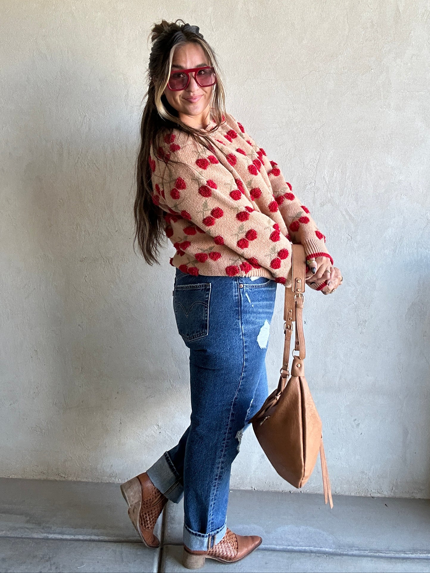 Cherry Sweater in Camel
