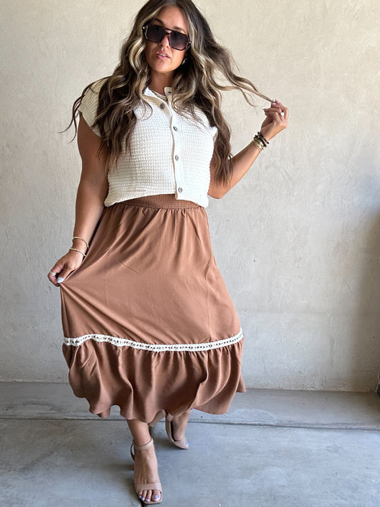 Brandy Skirt in Chocolate