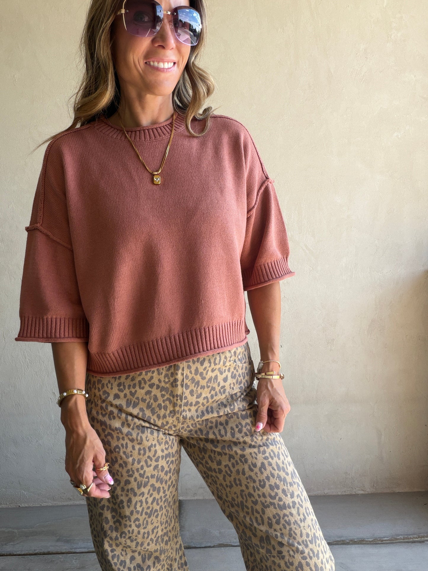 Annie Sweater in Muted Mauve