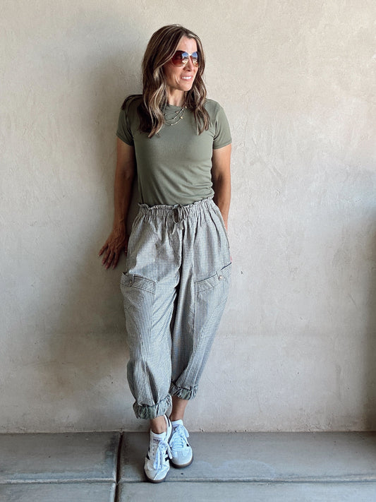 Cambria Pants in Cream, Olive, & Navy