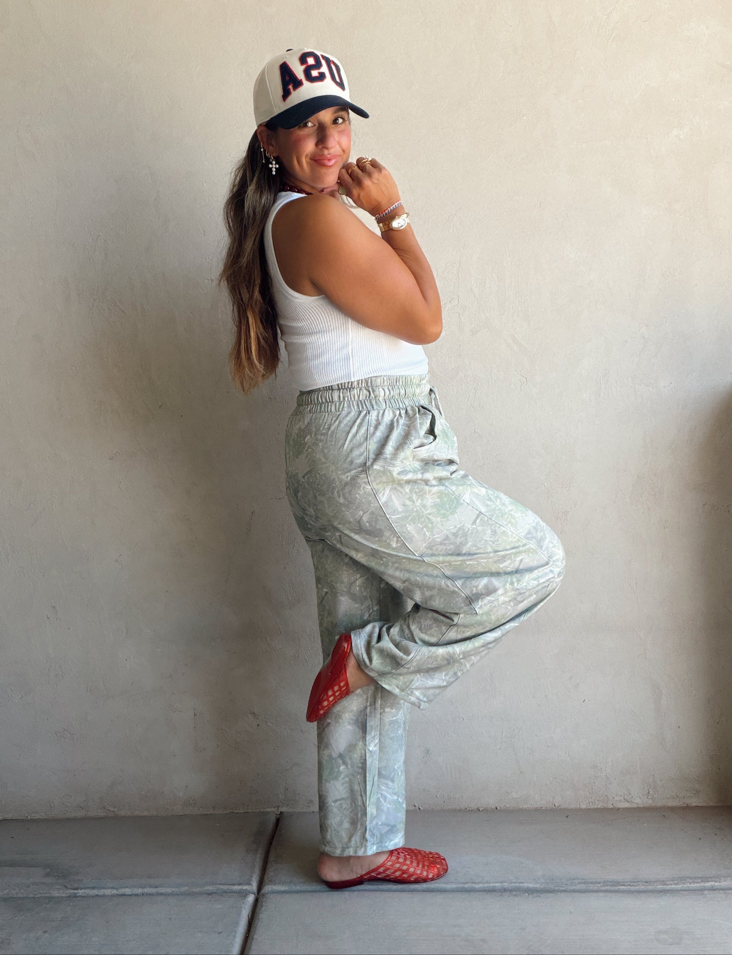 Macie Barrel Camo Sweats