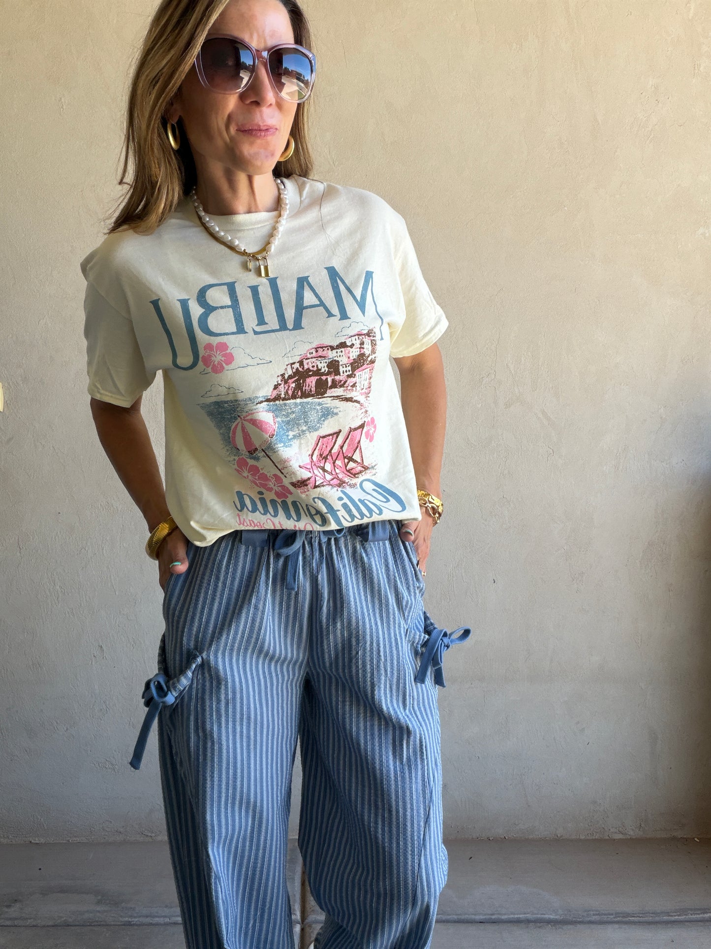 Anna Parachute Pants in Navy