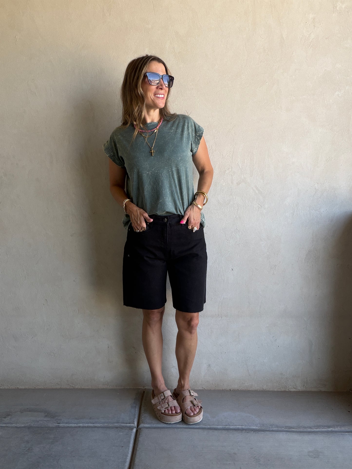 Charity Bermuda Shorts in Black